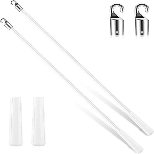 2pcs Blind Wand Hook for Window Blinds - Curtain Pull Rods, Plastic Opener Stick, Vertical Replacement Stick, Opener Accessory