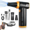 Compressed Air Duster,300000RPM Super Power Cordless Electric Air Duster,10000mAH Rechargeable Brushless Motor Blower,3-Gear Adjustable Turbo Fan Duster Blower for Computer,Car,Outdoor and House