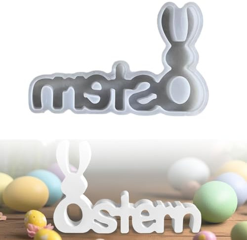 MOLZINY Silikonformen Gießformen Ostern Silikonform Ostern Silikonform Hase Gips Zum Gießen Ostern Silikonformen Hase Gießform Ostern Giessform Silikon Ostern Silikonform Frühling für Handwerk