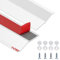 EFUTURETIME 10m Burlete para Bordes de Puertas de Garaje Junta de Goma Autoadhesiva Universal Tira de Sellado para Bordes Superiores y Laterales de la Puerta de Garaje, Blanco