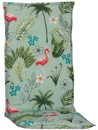 NYVI Hochlehner Auflage Rio 120x48 cm - Flamingo - Gartenstuhl Sitzauflage mit 5 cm Sitzpolster - Bequem, Robust, Pflegeleicht