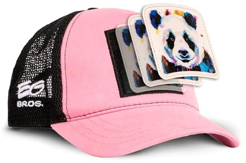 EG BROS Trucker Cap Kinder – Mit austauschbarem Logo für individuelle Styles – Personalisierbare Mesh-Cap für Jungen, Mädchen & Teenager – Größenverstellbar, atmungsaktiv & ideal für Sommer & Freizeit