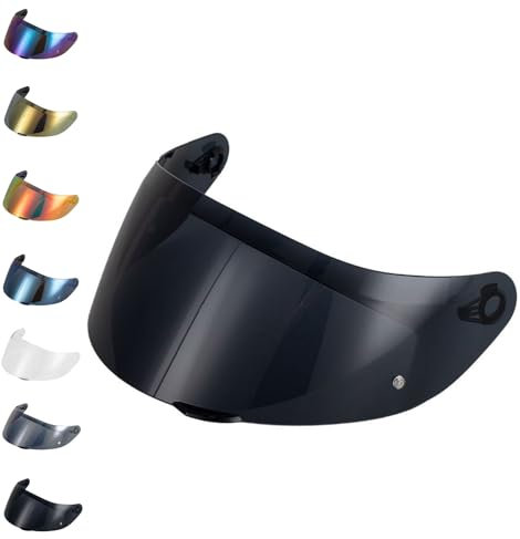 EvoParts Visiera GT4-1 GT4-2 compatibile casco AGV K1 K1S K5 K5S pinlock ready (Nero 80%, L-ML-XL-XXL)