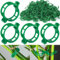 MAIREULB 100 Stück Pflanzenstützklammern, Gartenpflanzenstütze, Pflanzenklammern für Kletterpflanzen, Rankenklammern, Blumenstielklammern zum Befestigen von Tomaten, Gemüse, Gurken grün