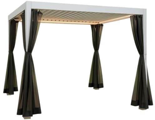 Gazebo pergola bioclimatica 3x4 metri da Giardino con Lamelle Orientabili