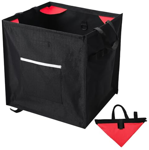 Arrowbash Arborist Throw Line Cube Bag, Foldable Storage Box,Red | Portable Climbing Rope Organizer, Easy Folding Storage Box, Outdoor Tree Work Accessories, Cube Design with Pocket