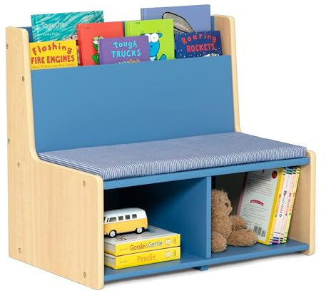 Delta Children - GapKids Reading Nook with Padded Bench - Greenguard Gold Certified, Indigo Blue