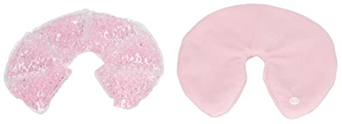 Brust-Gelpackung, Heiß-Kalt-Kompressen-Pads zur Linderung des Stillens, zur Linderung von Schwellungsschmerzen, zur Linderung von Brustdrüsen, bequemes Gelmaterial mit Stoffbezug, (Rosa)