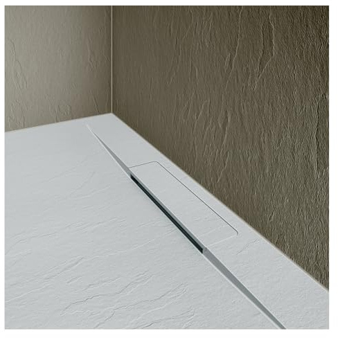 MOB-IN Receveur de douche ONA aspect pierre extra-plat gris clair