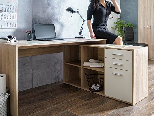 möbelando Winkelschreibtisch Schreibtisch Computertisch Eckschreibtisch Büro Linardo I