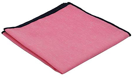 Ecravate - Pochette de costume homme. Rose à liseret marine