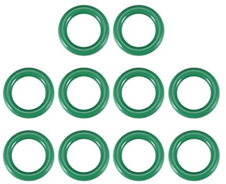 sourcing map Fluorkautschuk O Ringe, FKM Dichtung für Maschineninstallationen, 9mm AD 5mm ID 2mm Breite Grün, Packung von 10
