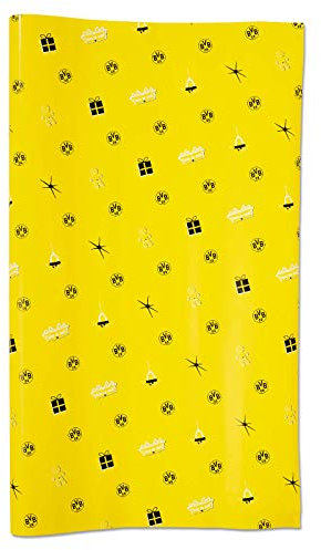 Borussia Dortmund BVB-Weihnachtsgeschenkpapier Dekoration, gelb, one Size, Einheitsgröße