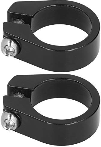 2 PCS Bike Seatpost Clamp 31.8MM Aluminum Alloy Mountain Bike Seat Tube Clip Quick Release Seatpost Clamp for 27.2mm/1.1in Seat Tube