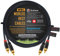 Gotham GAC-4/1 Paire de câbles RCA 0,5 m Noir Star-Quad équilibré Câble d'interconnexion audio avec amphenol ACPL Corps noir chromé, connecteurs RCA plaqués or – Directionnel