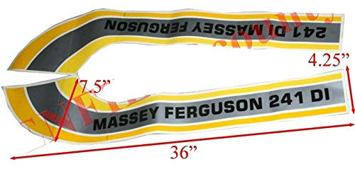 AEspares Massey Ferguson 241 DI Traktor Motorhaube Seitenaufkleber Emblem Aufkleber Set