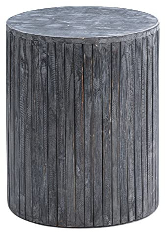 Amazon Aware Hocker und Pflanzenständer aus recyceltem Holz, für draußen, dunkelgrau