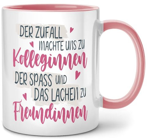 Seness Der Zufall machte uns zu Kolleginnen Freundinnen Tasse, Abschiedsgeschenk Kollegen Jobwechsel, Abschied beste Kollegin Geschenk, Lieblingskollegin, Kaffeetasse Kaffeebecher, Team Büro Arbeit