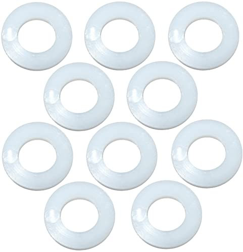 AERZERIX - C48563 - Lot de 10 Rondelles plates en polyamide/PA/nylon M6 Ø extérieur 12mm épaisseur 1.7mm - DIN 125