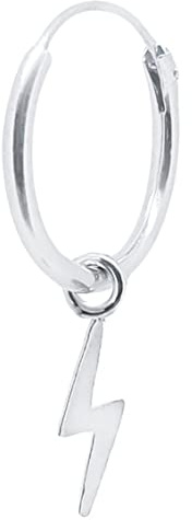 ENTREPLATA Eine Creolen aus 925er Sterlingsilber mit Anhänger in Creolen-Form für Damen und Herren