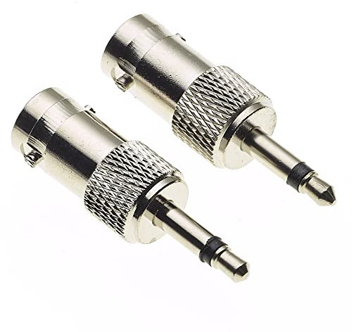 Keple Adattatore Da Presa BNC A Spina Jack Mono Da 3,5 Mm Spina Femmina TS Maschio, Adattatore Composito Per Antenna Radio DAB CB Da 1/8 Con Connettore Nichelato, DVR E Altro - Confezione Da 2
