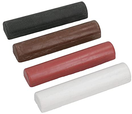AB Tools Polierpaste für Messing, Aluminium, Stahl, Edelstahl, Gold, Silber, 4 Stück