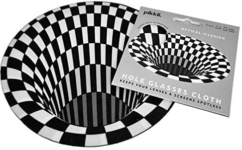 Premium Pikkii Optical Illusion Lens Cleaning Cloth | Ultra Soft Microfiber Cleaning Cloth for Lenses, Screens, Sunglasses, Tablets | 16 x 16 cm