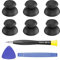 Lot de 6 joysticks de rechange pour manette PS5 - Analogique - Pièces de rechange avec kit de réparation pour manette Playstation 5 Dualsense - Noir