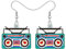 BAMAY Vintage Kassettenband Ohrringe baumeln Herzschmuck 80S 90S Nostalgie Geschenke für Frauen Mädchen Statement Ohrringe (Radio Ohrringe)