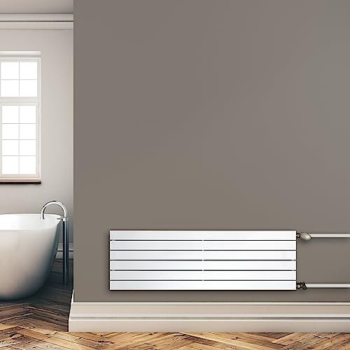 Paneelheizkörper Heizkörper Badheizkörper horizontal 450 x 1400 seitlicher Anschluss (703 Watt nach EN442)