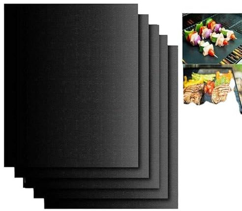 TBK Grillmatte Grillmatten für Outdoor-Grill – Antihaftbeschichtung, 500 Grad, robuste Grillmatte (3er-Set) – Geschenke für Männer, Papa