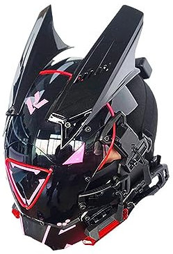 ZCBYBT Cyberpunk Helm Party Maske Bungee Funktion Stil Maske Helm, Für Maskerade Tanz Dekorieren,Rosa,One Size