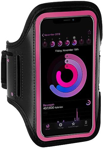 ONEFLOW Workout Case für Samsung Galaxy A34 5G Sportarmband zum Joggen mit Touch Fenster, Handy Armband für Sport und Outdoor, Handyhalterung für den Arm, Lauftasche Jogging, Pink
