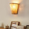 Schindora Wandleuchte Innen Boho,Rustikaler Bambus Wandlampe Innen, Korbform Wandleuchte Innen Handgewebter Lampenschirm Bauernhaus E27 Wandlampe FüR Wohnzimmer,Esszimmer,Schlafzimmer,Heim