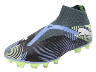PUMA Future 7 Match+ LL FG/AG, Soccer Shoe Unisex Adulto, Gray Skies White-Fizzy Apple, 41 EU