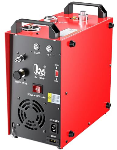 GX PUMP CS4-I Tragbarer PCP-Luftkompressor, 350 W leistungsstarker Motor, max. 5800 Psi/40 MPa, eingebauter Heimkonverter, Wasser- und Lüfterkühlung, 5 Stunden kontinuierliche Arbeit, 12 V