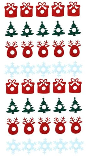 PRETYZOOM 80 Stk Weinglas Weihnachtsdekoration Weihnachtsweinglas-Tags Weihnachtsstiel-Glasanhänger weihnachtsbaumdeko christbaum Weinglas-Anhänger aus Glaserkennung Charme Etikett