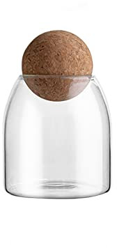 Aizuoni Gläser Mit Korkdeckeln,Gläser Mit Luftdichtem Korkdeckel | Runde Korkglasflasche, Klarer Süßigkeiten-Glas-Mason-Gläser, Lebensmittelspeicherkanister Mit Dichtung Holz Kork Runder Stopper