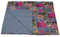 Marubhumi Indische handgefertigte Kantha-Steppdecke aus reiner Baumwolle, wendbar, 101,6 x 152,4 cm, Grau