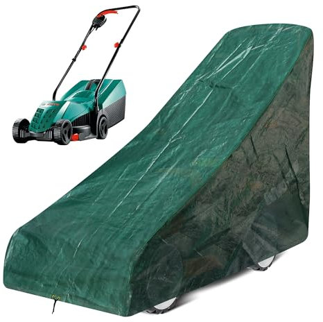 RICHIE Lawn Mower Cover, Waterproof & Windproof, Adjustable Hem Cord, 140 x 56 x 103cm, Anti-UV