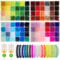 2500PCS 8mm Glass Beads Bracelet Making Kit, 96 Colors Crystal for Jewelry Making, 4 Box Round Suitable for Beginners