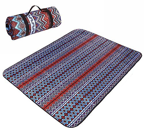 DASJD Picknickdecke Outdoor, XXL Strandmatte Wasserdicht, Waschbar Campingdecke, Tragbare Stranddecke mit Tragegriff, Perfekt für Picknick, Outdoor, Camping, Beach, Park,H,200x150cm