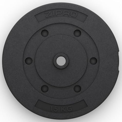 ZIPRO Hantelscheiben 15 kg Bitumen Gewichte 31 mm Hanteln Gewichtsscheiben Gewichte für Hantel