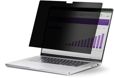 StarTech.com 17 Zoll 16:10 Touch Laptop Sichtschutz, Sichtschutzfolie, Notebook Blickschutzfilter/Blaulichtfilter, Flip-Up