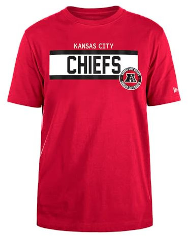 KANSAS CITY CHIEFS Unisex NFL Regular High Density Ink Screenprint Front Graphic Original Team Color T-Shirt, Rot, XL EU