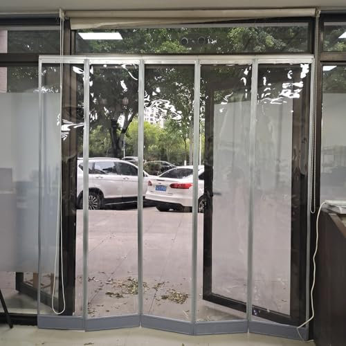 Streifenvorhang pvc lamellenvorhang Transparenter Türvorhang Mit Magnetverschluss, Strapazierfähig Kunststoff Streifenvorhänge Für Den Außenbereich Für Hintertür/ Balkonwohnungen/ Garage/ Schiebetür(2