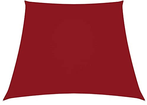 Voile D'ombrage, Voile de parasol, Voile Ombrage trapèze, Toile Ombrage Imperméable Voiles d'ombrage pour Balcon et pergola, Protection Contre Les UV, Tissu Oxford 2/4x3 m Rouge