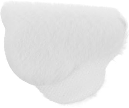 Miniature Dollhouse Carpet, 1:12 Scale Fluffy Plush Rug, White Mini Floor Mat for Dollhouse Decoration, Soft and Realistic Doll House Accessory