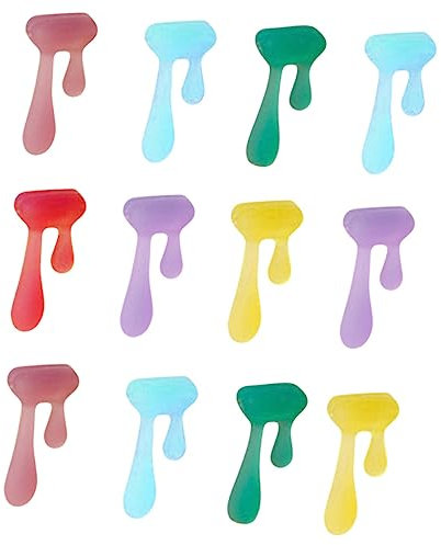 Cabilock 24stücke Teiliges Silikon Glasmarker Wasser Tropfen Form Wiederverwendbar Bunte Weinglas Markierer Party Trinkglas Anhänger Für Bbq Hochzeit Bar Cocktail Und Familienfeier