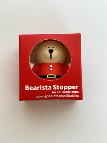 STARBUCKS Edición limitada Christmas Bearista Stopper Santa Claus 2024 para vasos reutilizables